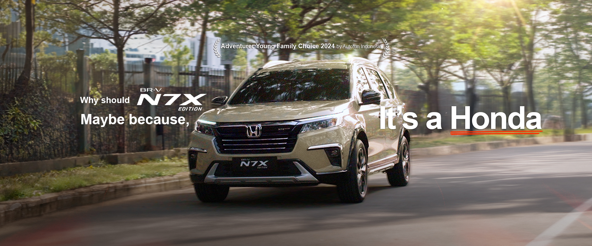 Honda BR-V N7X warna Sand Khaki di showroom Honda IBRM Cimahi